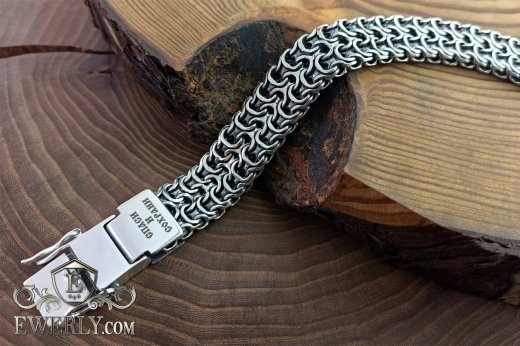 Large bracelet "Double Ramses" with engraving, фото