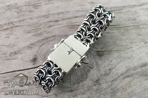 Men's silver bracelet Double Ramses, фото